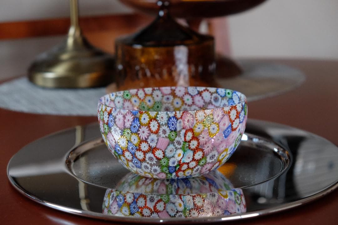 ベネチアンガラス ミルフィオリ 茶碗 舩木倭帆/黒木国昭/藤田喬平/江波冨士子