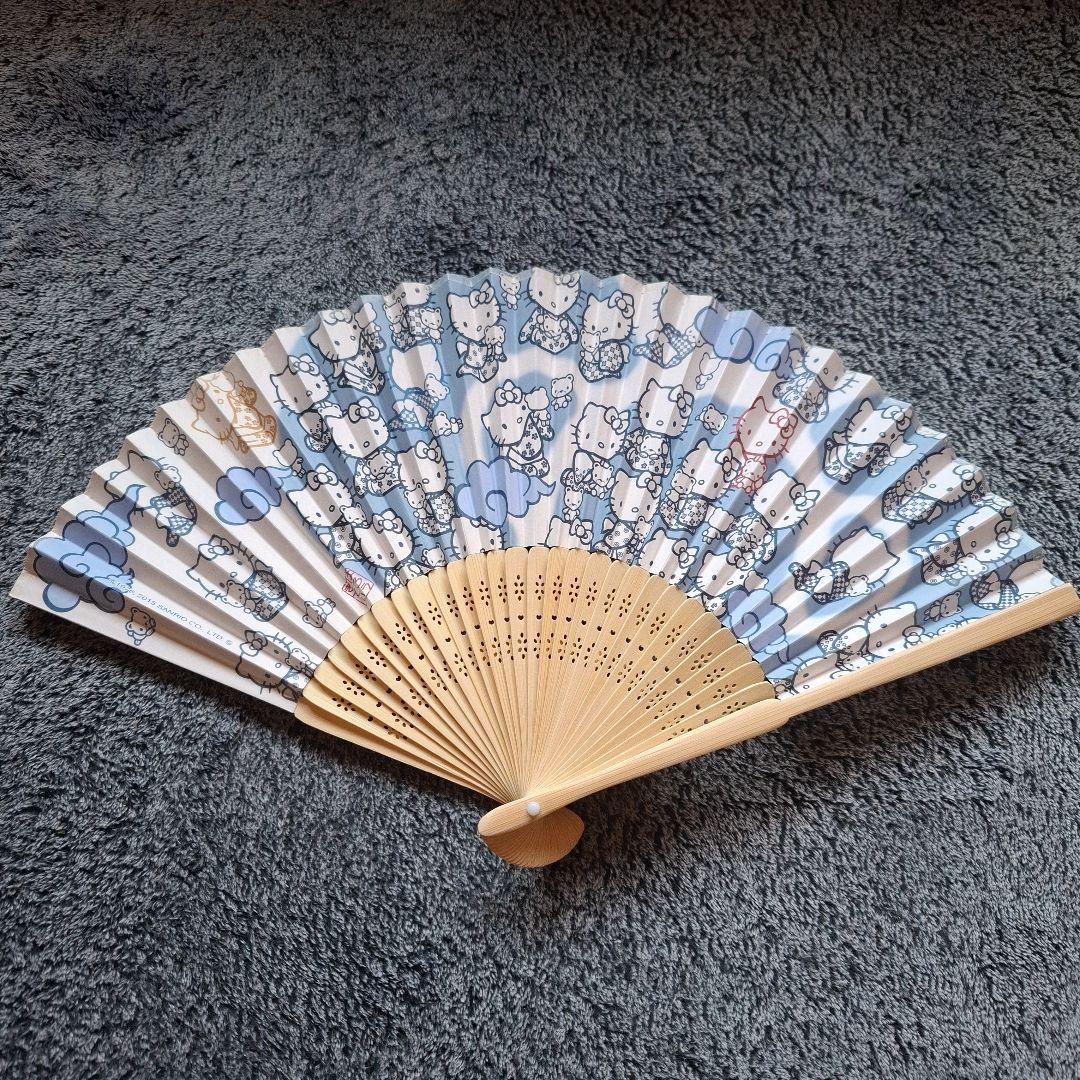 平成レトロキティ希少激レアHelloKITTYキティの扇子３点セット