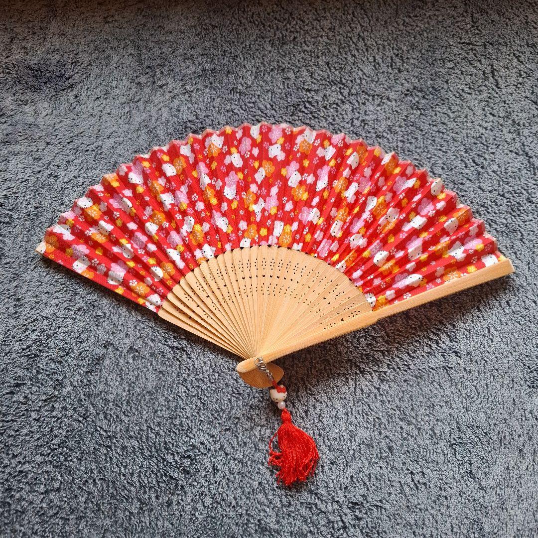 平成レトロキティ希少激レアHelloKITTYキティの扇子３点セット