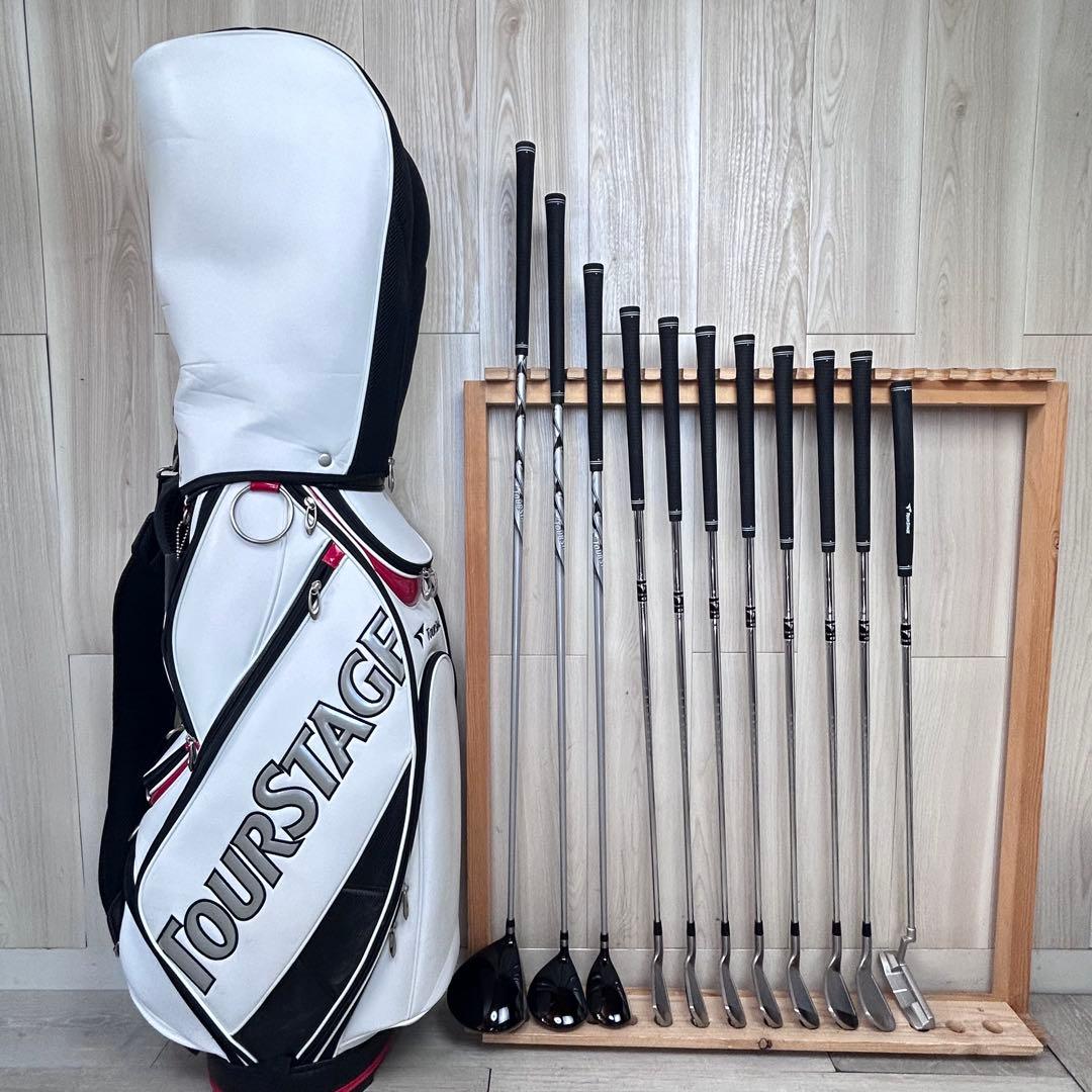 【メンズ右】ツアーステージ V002 メンズゴルフセット 美品　初心者