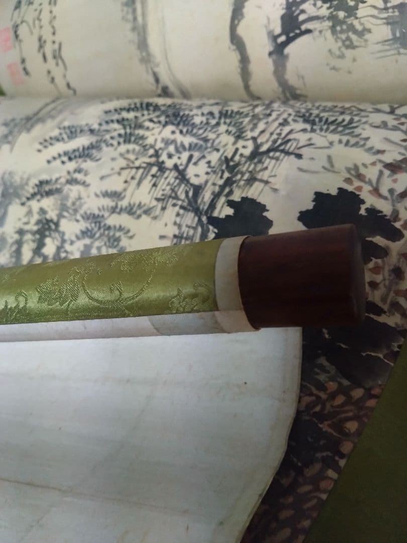 【真作】成木星洲 水墨山水図 大幅掛軸 約2m 南画 田能村直入系 美濃中津川