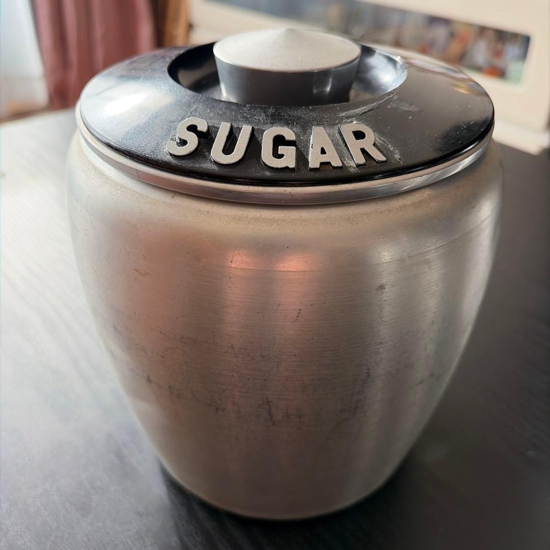 キャニスター4種類レトロ調味料容器セット