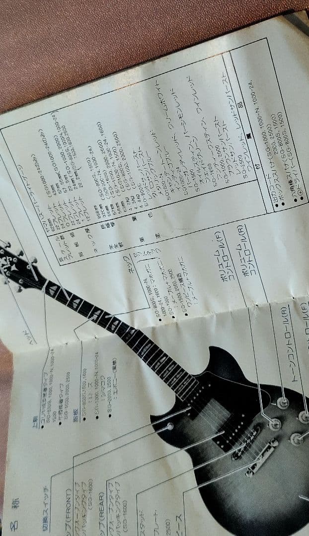 【レア】YAMAHA ヤマハ SG エレクトリックギターオーナーズマニュアル