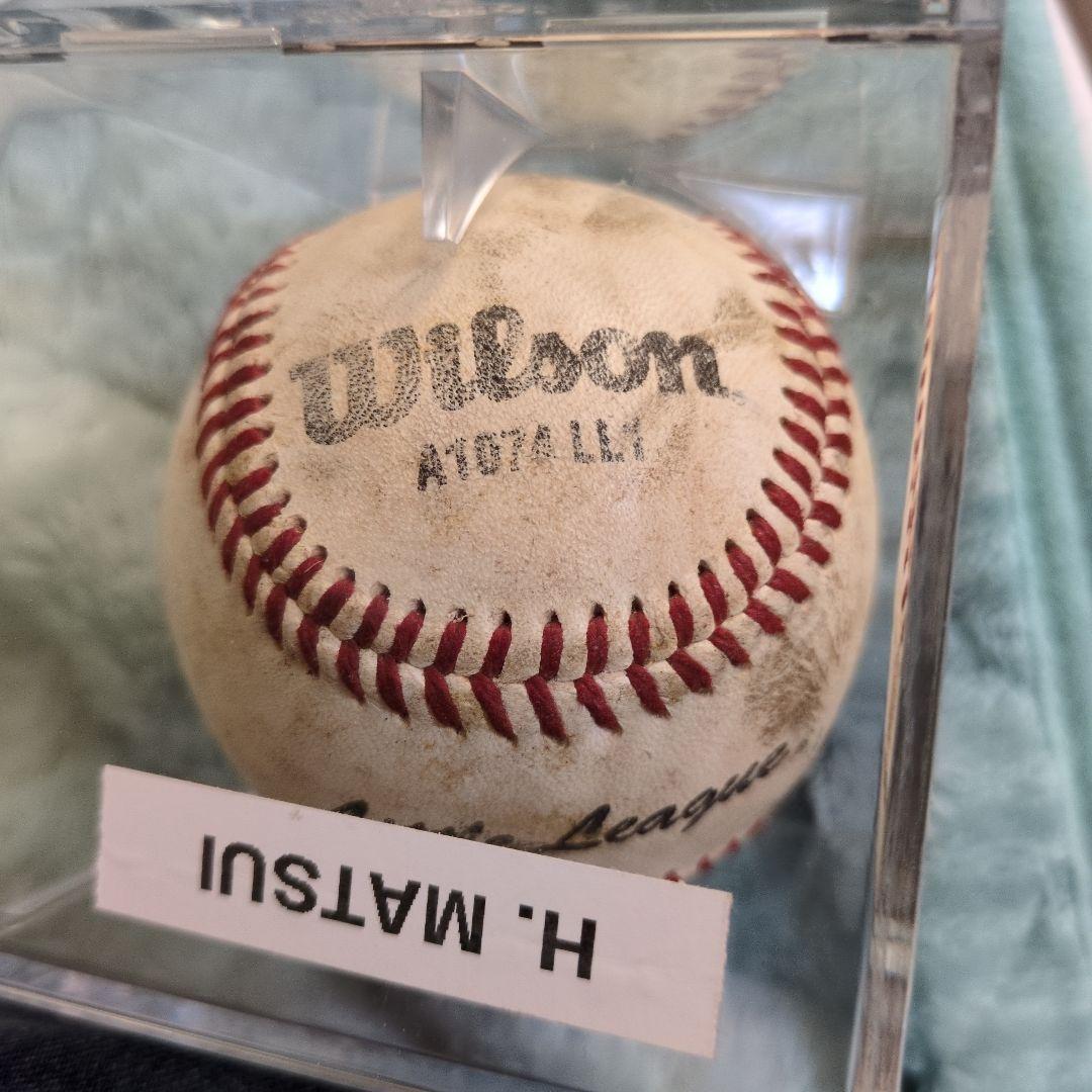 松井秀喜　ヤンキース　直筆サイン入り写真　サインボール　鑑定書つき