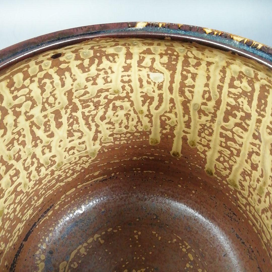 Ｔ８９１　水指　『高取焼』『掛分管耳　水指』『亀井楽山 造』　共箱　茶道具