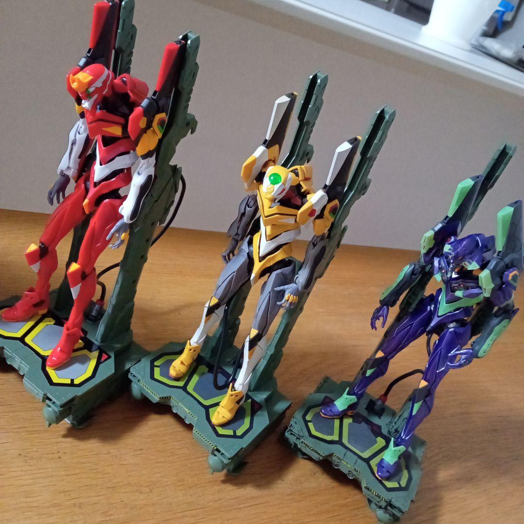 RG■エヴァンゲリオン プラモデル 5体セット■零 初号機〜4号機■輸送台付