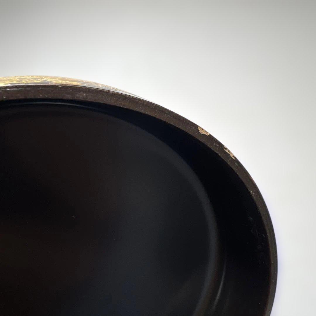 ☆茶3 哲山　四季草花　平棗　共箱　口径8cm 東K8-0125②