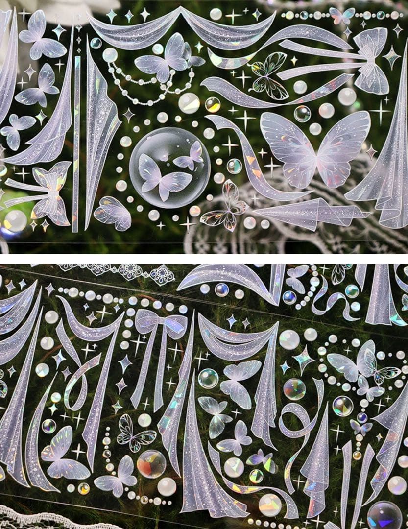 【3巻セット】カーテン リボン シャボン玉 蝶 背景に OKMT 新七天