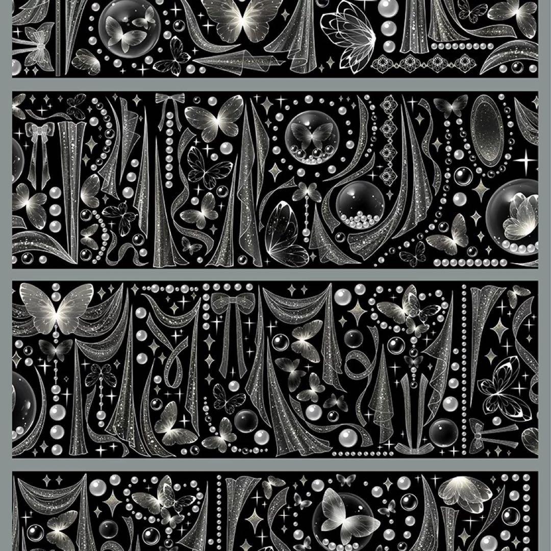 【3巻セット】カーテン リボン シャボン玉 蝶 背景に OKMT 新七天