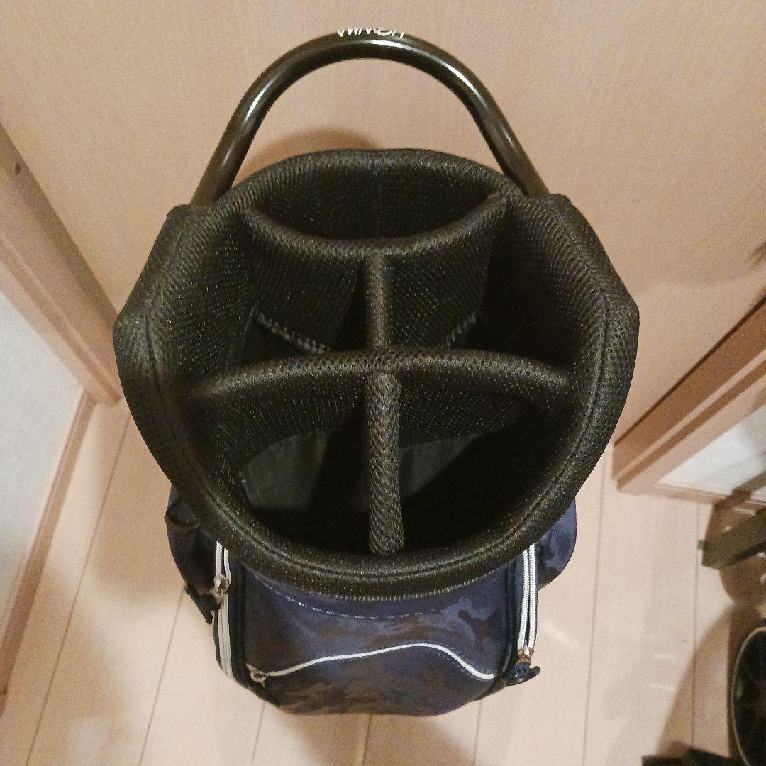 ホンマゴルフ迷彩柄ネイビーキャディバッグ