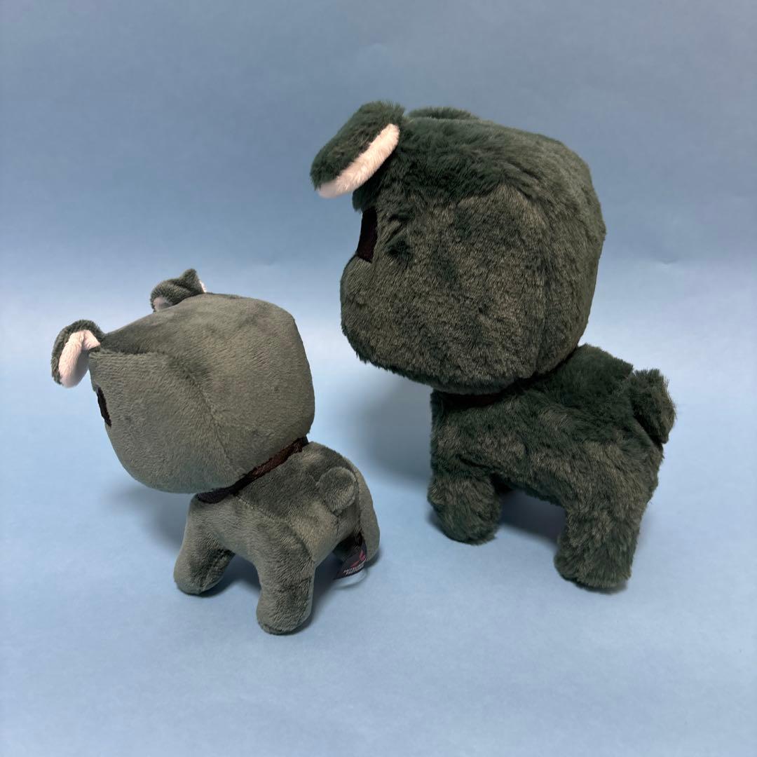 三菱デリ丸　だっこぬいぐるみ1個、手乗りぬいぐるみ1個セット（緑色）