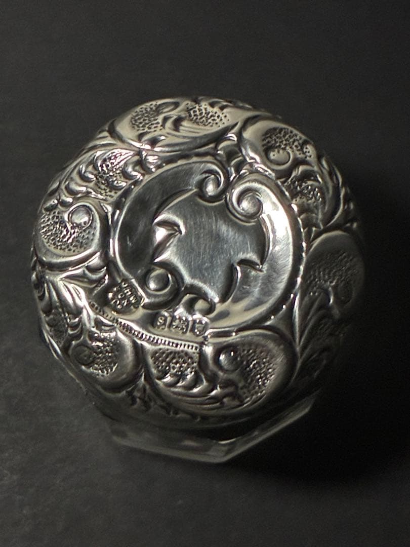 英国アンティーク 純銀 ヴァニティケース 1905年 JHW