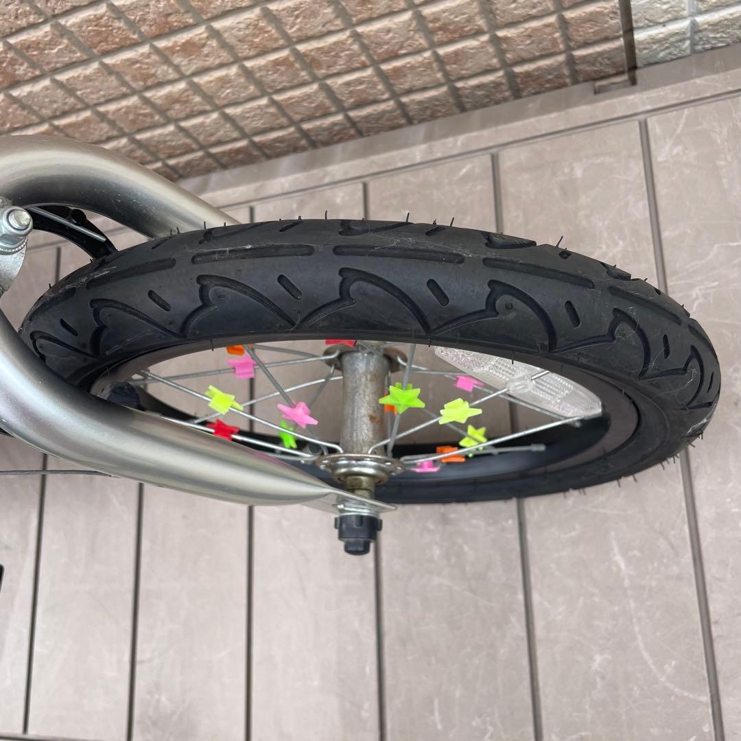 へんしんバイク 14インチ スタンド付属　紫　パープル