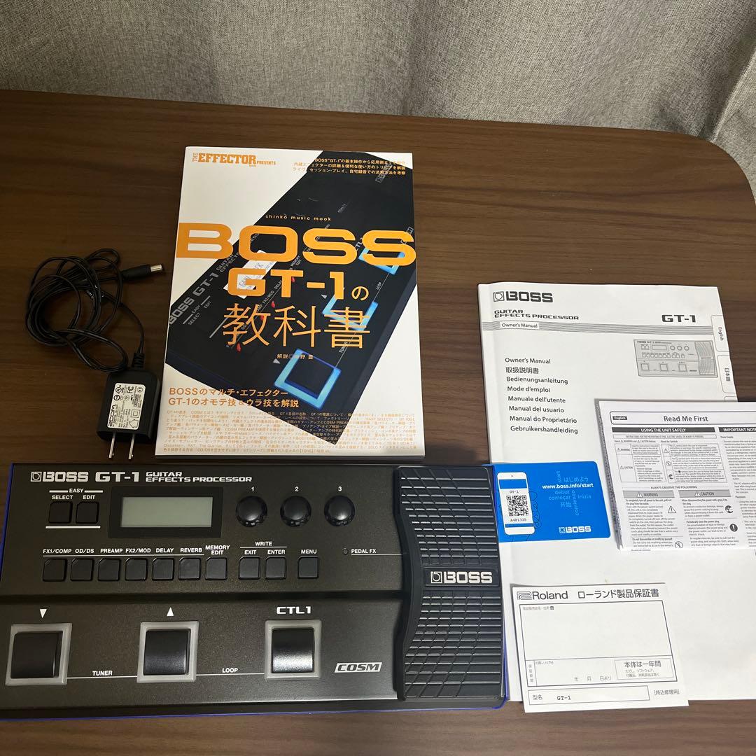 BOSS GT-1 ギターエフェクター+GT-1の教科書＋9v ACアダプター付
