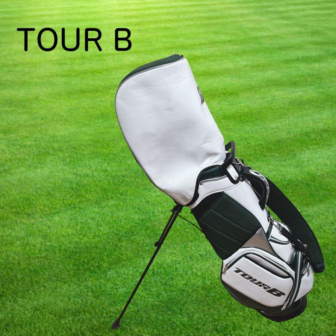 K129 TOUR B スタンド式キャディバッグ ネームプレート付き