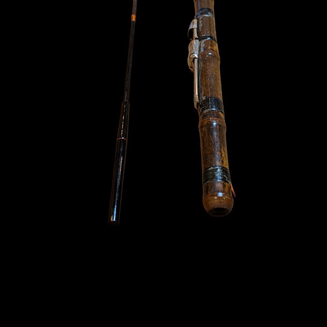 櫻井漁具 江戸川銘 和竿 筏竿 カセ竿 2本継 竹竿 収納袋付　チヌ　クロダイ