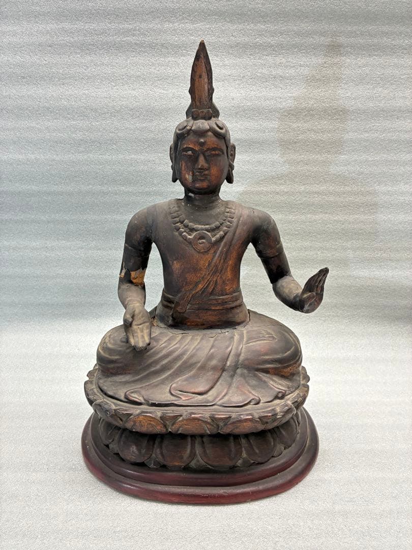 仏像　木彫り　時代物　高さ約41㎝