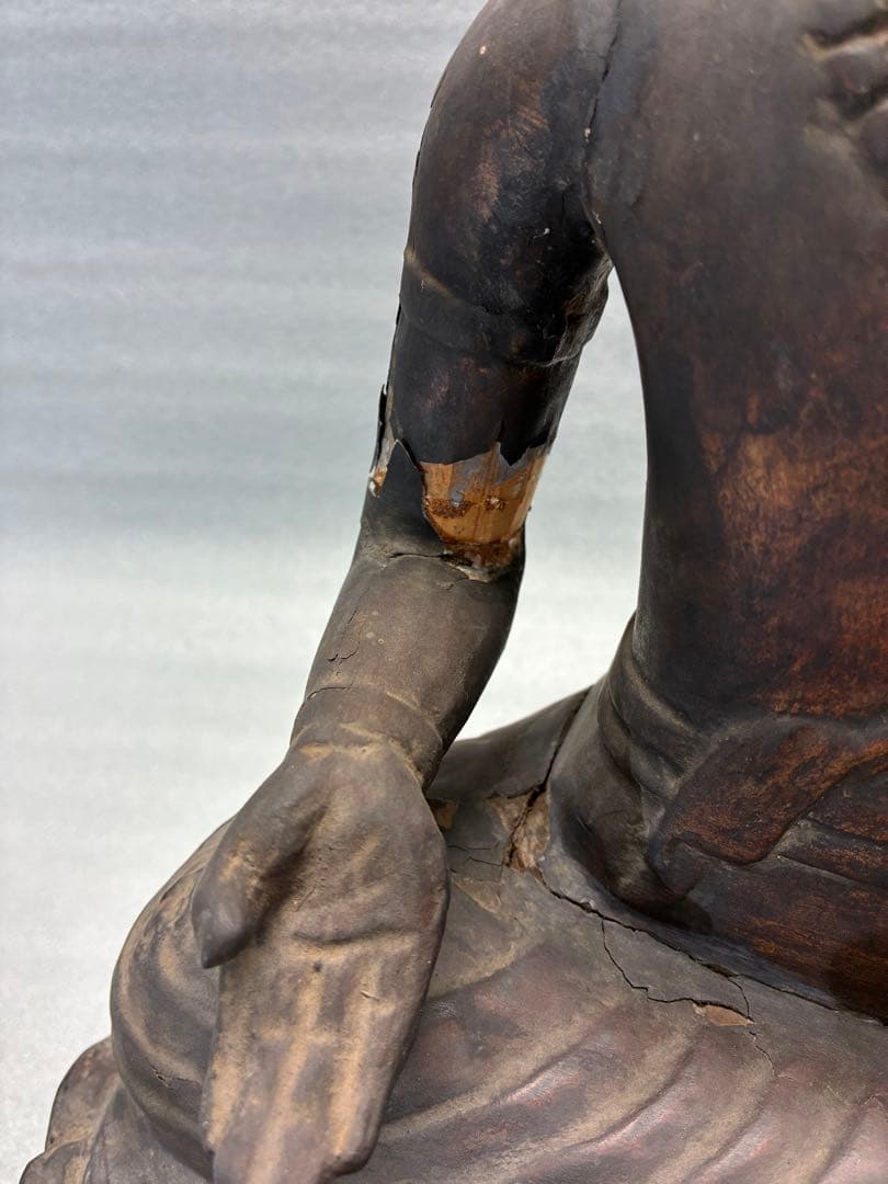 仏像　木彫り　時代物　高さ約41㎝