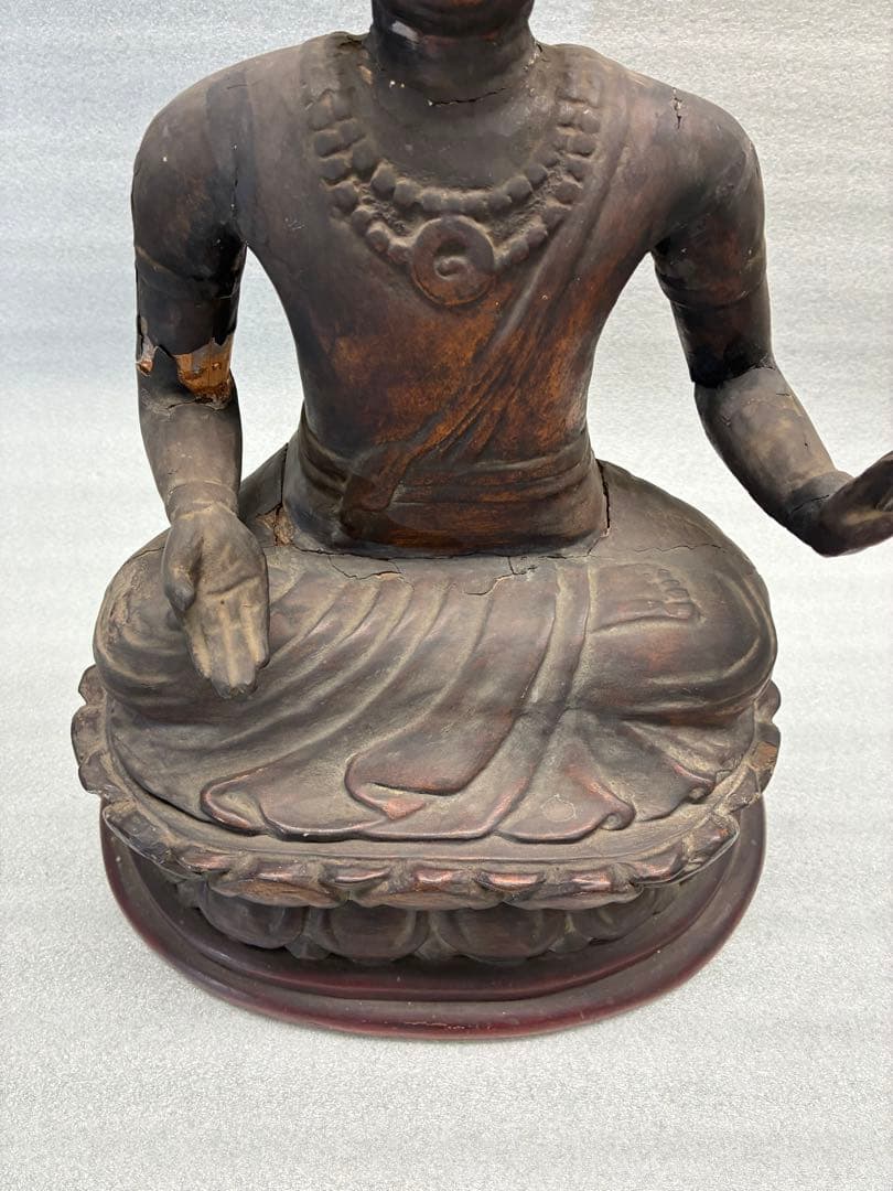 仏像　木彫り　時代物　高さ約41㎝