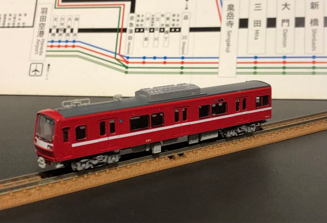 管理番号1675 京急2000形3扉車Nゲージ塗装済キット素人組立品4両