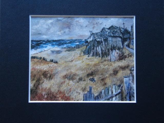 大國章夫【鳶の浜】希少画集画、状態良好、新品高級額装付