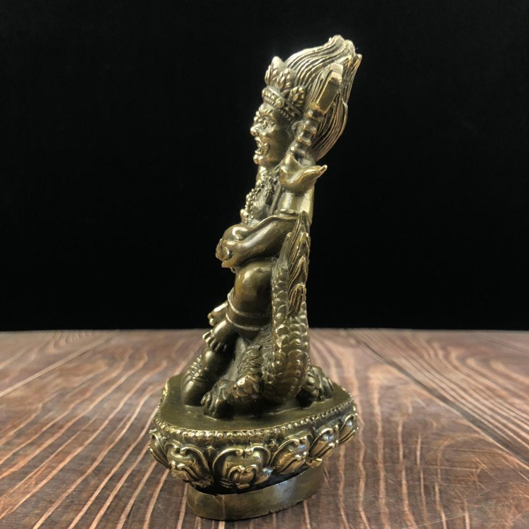 騎竜黄財神仏像 現代工芸品 美術品 置物