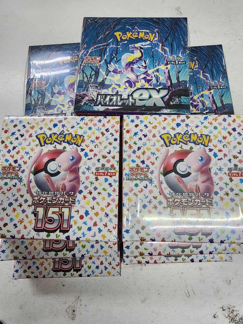 ポケモンカード151 シュリンク付き未開封6個とバイオレットex 5個