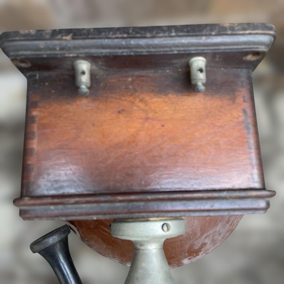 B 国鉄廃品 鉄道廃品 デルビル磁石式壁掛電話機　レトロ壁掛け電話機　国鉄電話機