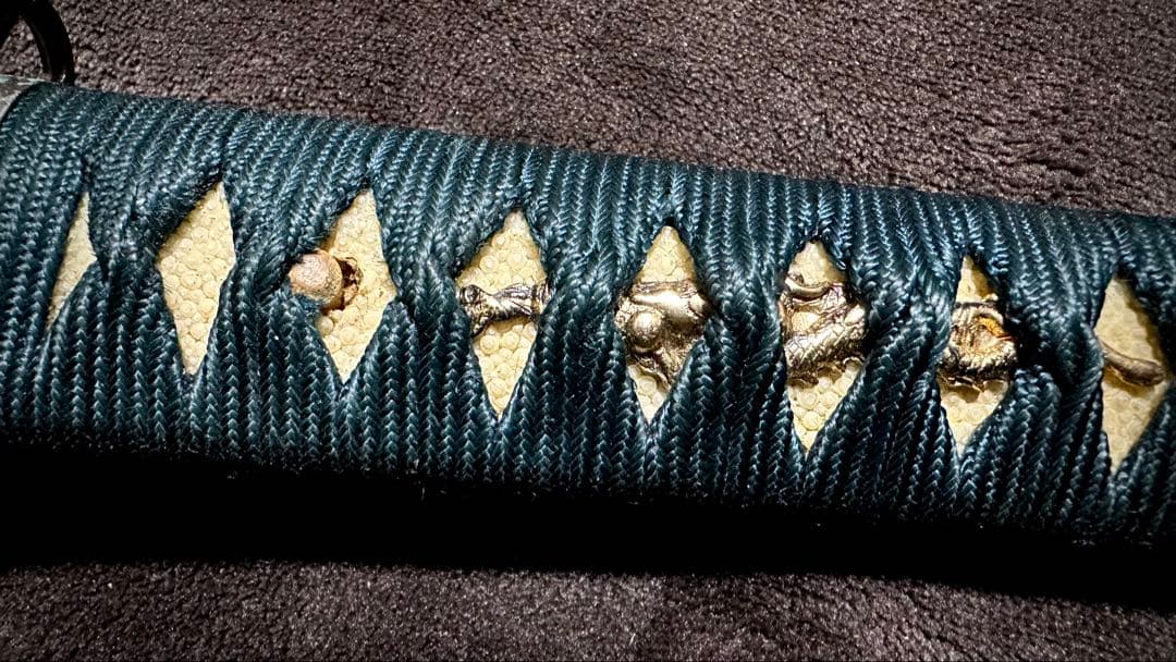 居合練習用 模造刀 居合刀 模擬刀 本鮫柄 日輪刀風菊鍔 互の目仕立て刃文