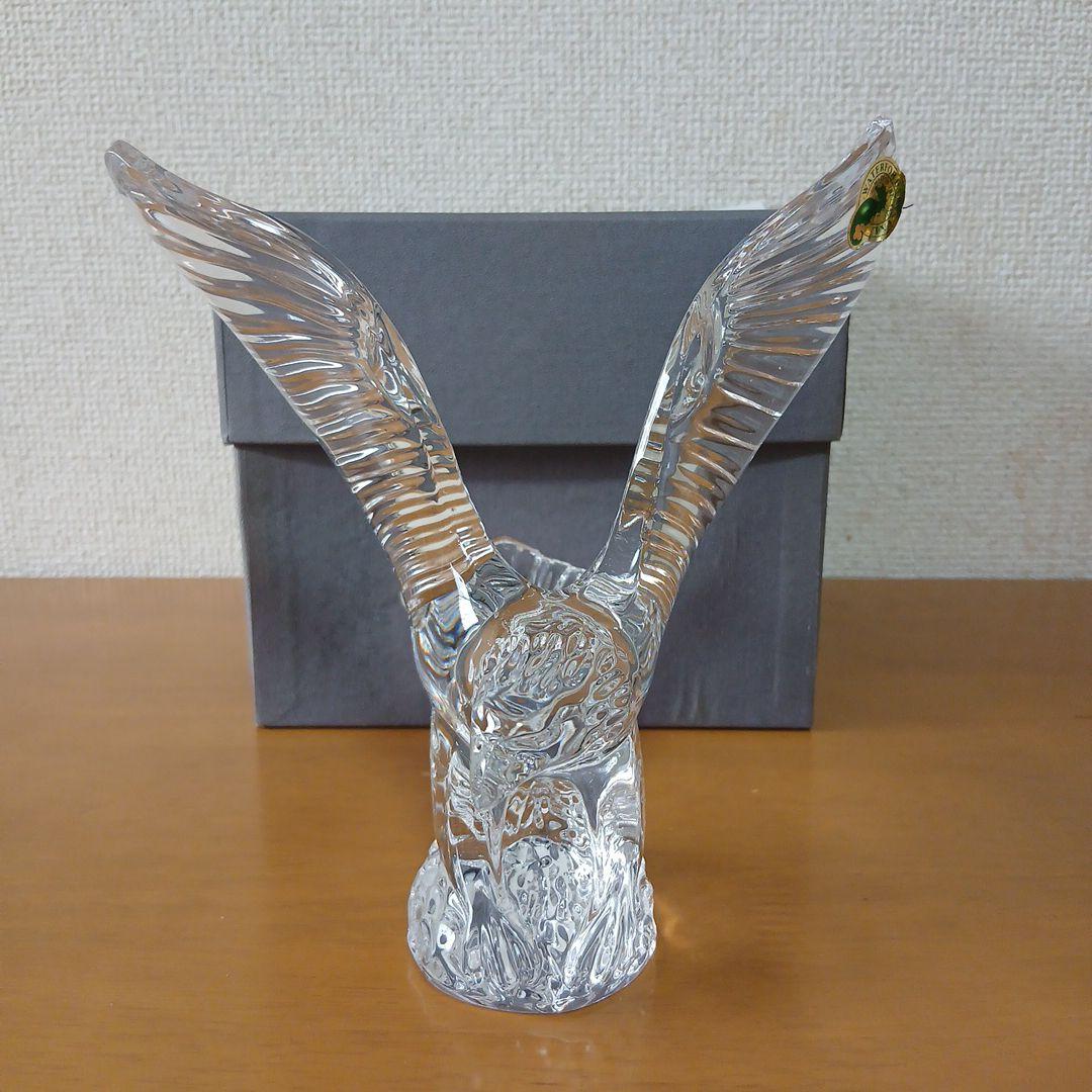  CRYSTAL クリスタル鷹の彫刻 オリジナルボックス付き