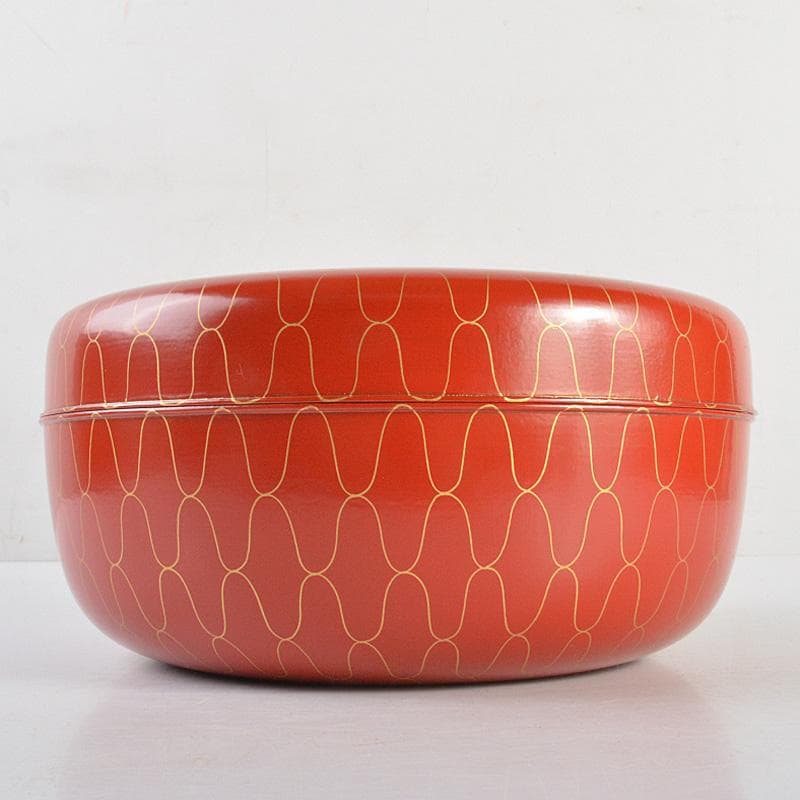 飛来一閑造　金蒔絵　網目食籠　菓子器　蓋物　共布　淡々斎極め箱　V　R7047