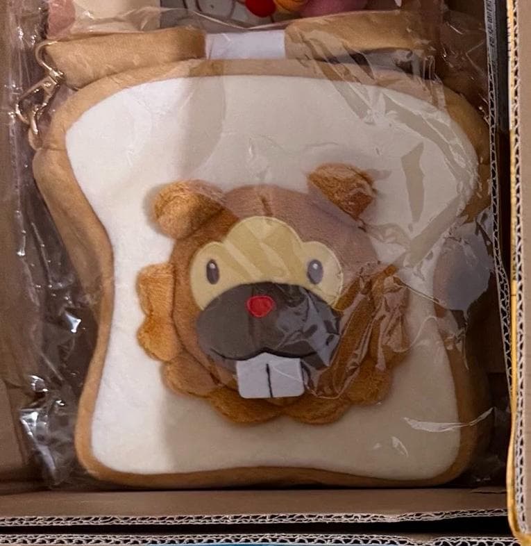 中国ポケモン限定 ビッパ食パン ぬいぐるみ ショルダーバッグ