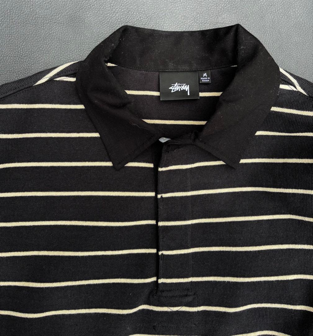 数回着 美品 25年モデル Stussy STRIPED RUGBY SHIRT
