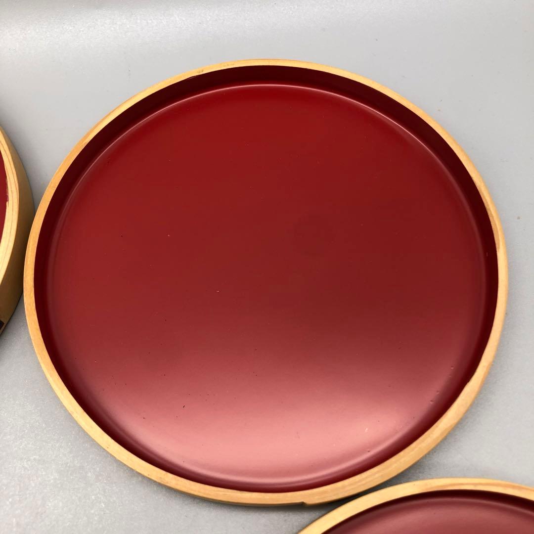 大館工芸社秋田杉天然木曲げわっぱ銘々皿5枚セット高級伝統工芸品カシュー樹脂塗装