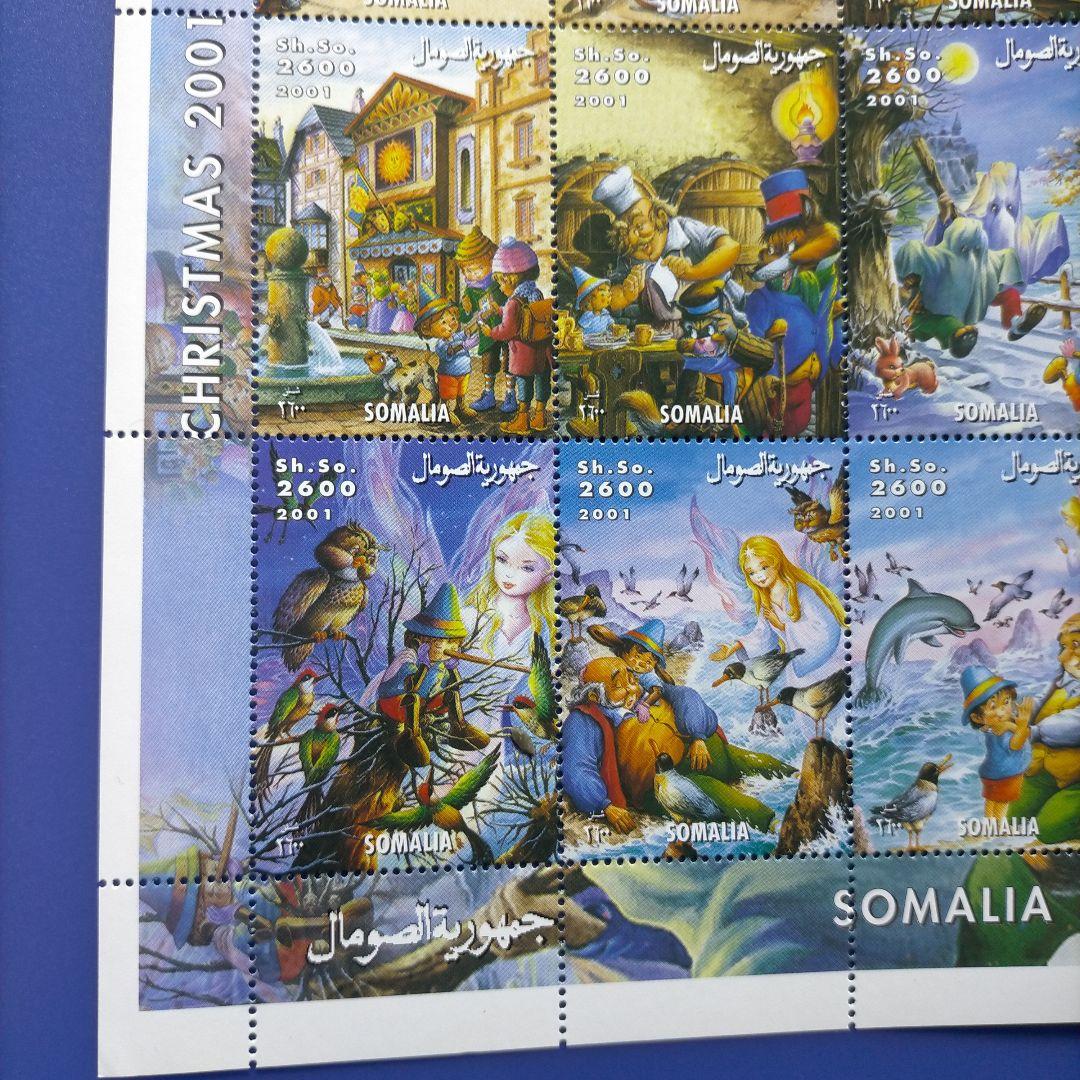 4719 外国切手 ソマリア 2001年 クリスマス ピノキオ 童話 シート