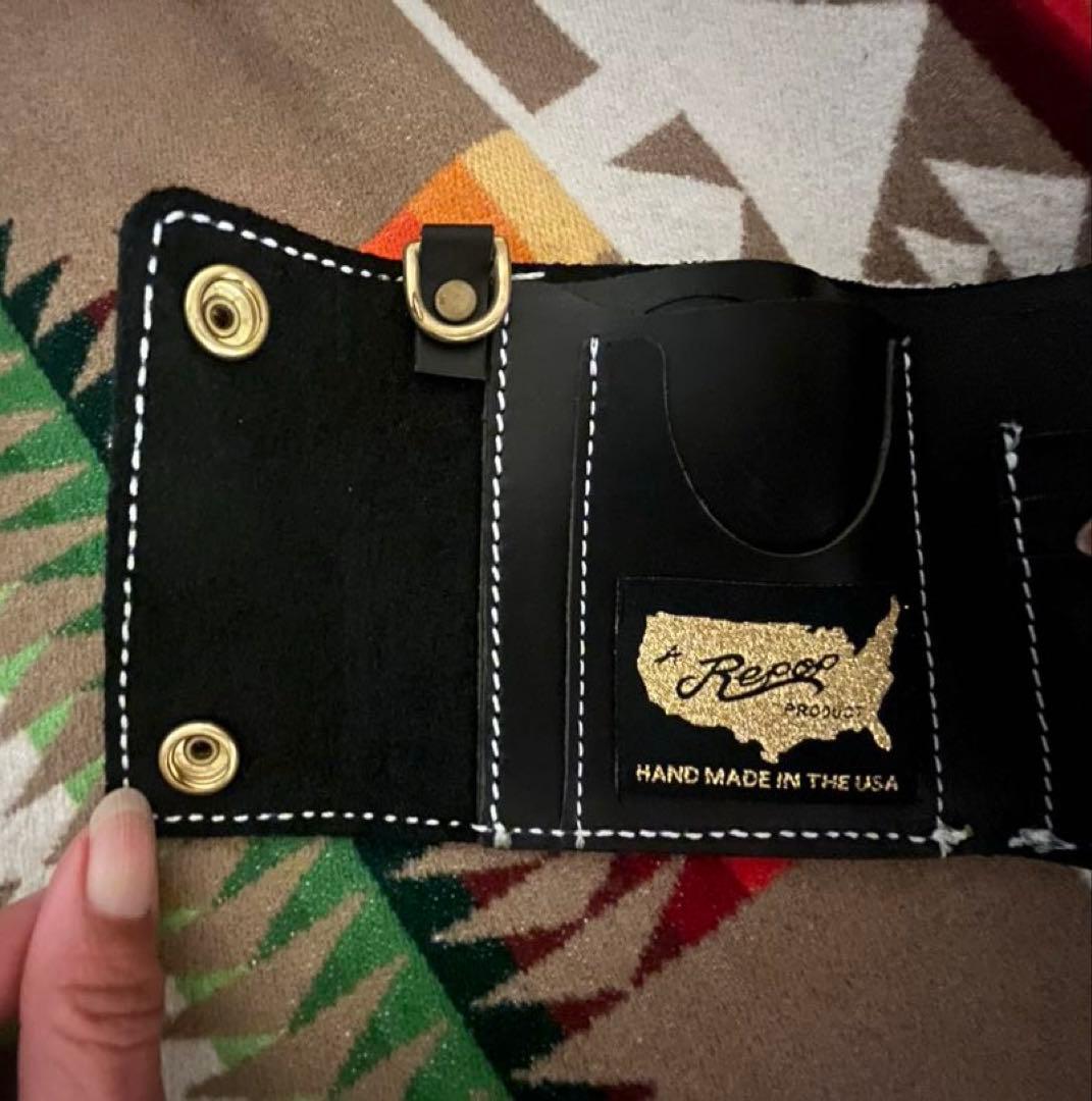 新品箱付き　キャプテンフィン　牛革　折り畳み財布　ウォレット　ブラック