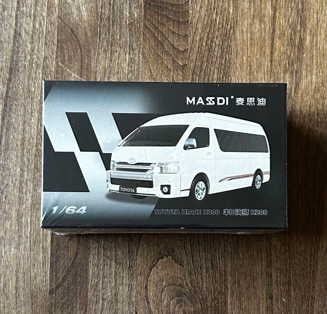 MASSDI 1/64 トヨタ ハイエース 2台セット H200 白 ホワイト