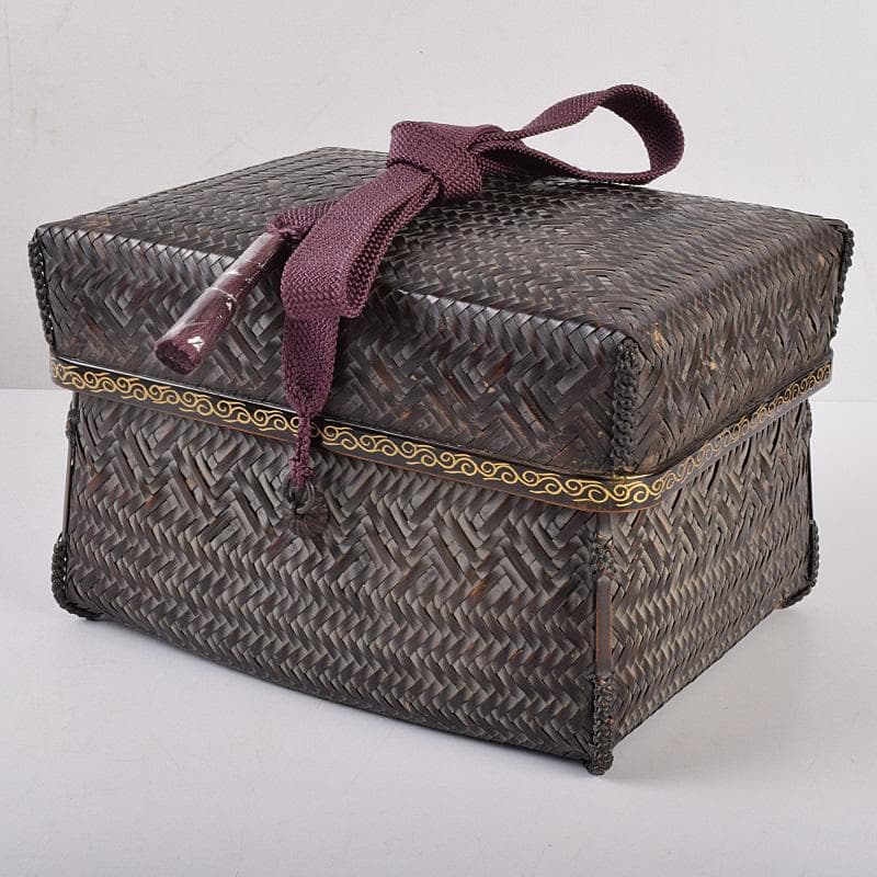 秋峰斉作　御所篭　茶籠　高取八仙作　茶碗など　十一点一式　共箱　G　R8976