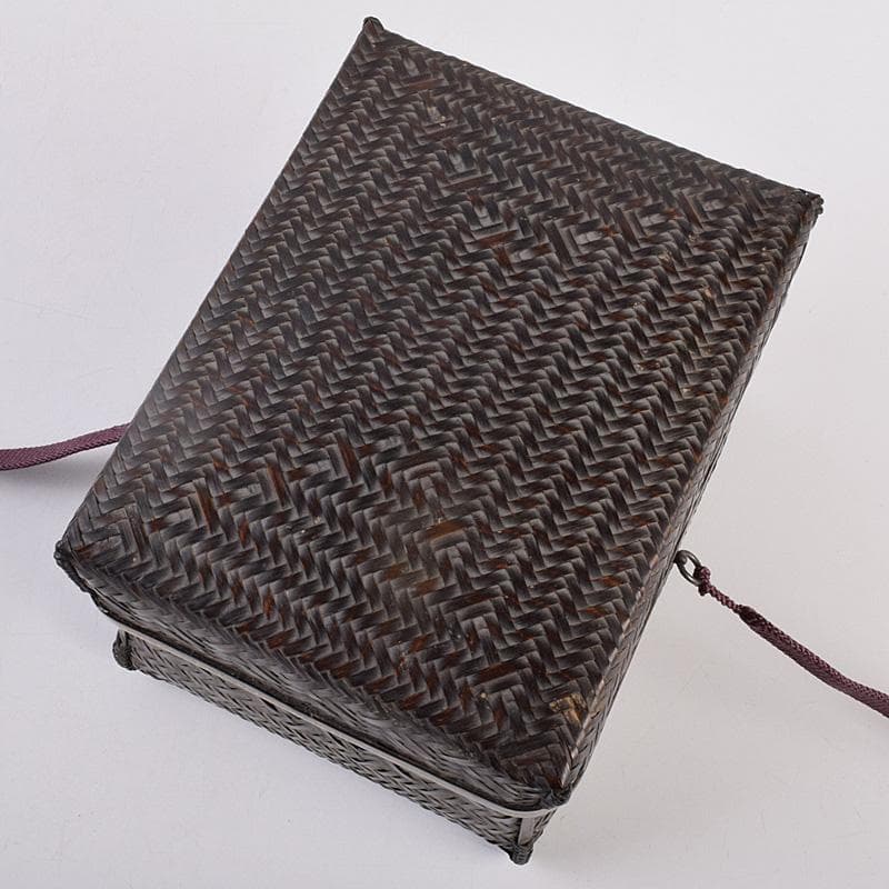 秋峰斉作　御所篭　茶籠　高取八仙作　茶碗など　十一点一式　共箱　G　R8976