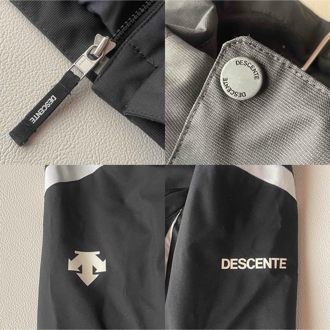 5488【美品】デサント スキーウェア 上下セット ビブパンツ 中綿入り 白 黒