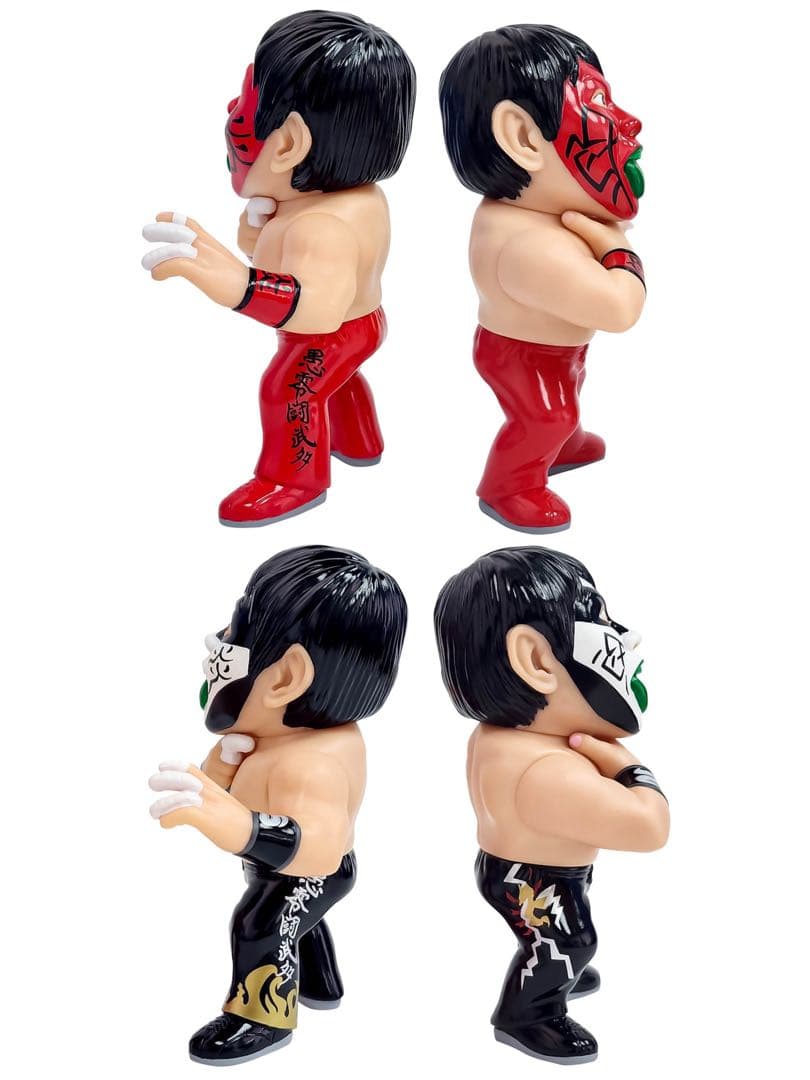 16dソフビコレクション★グレート・ムタ 初期 赤ペイント& 悪魔相（白）ver