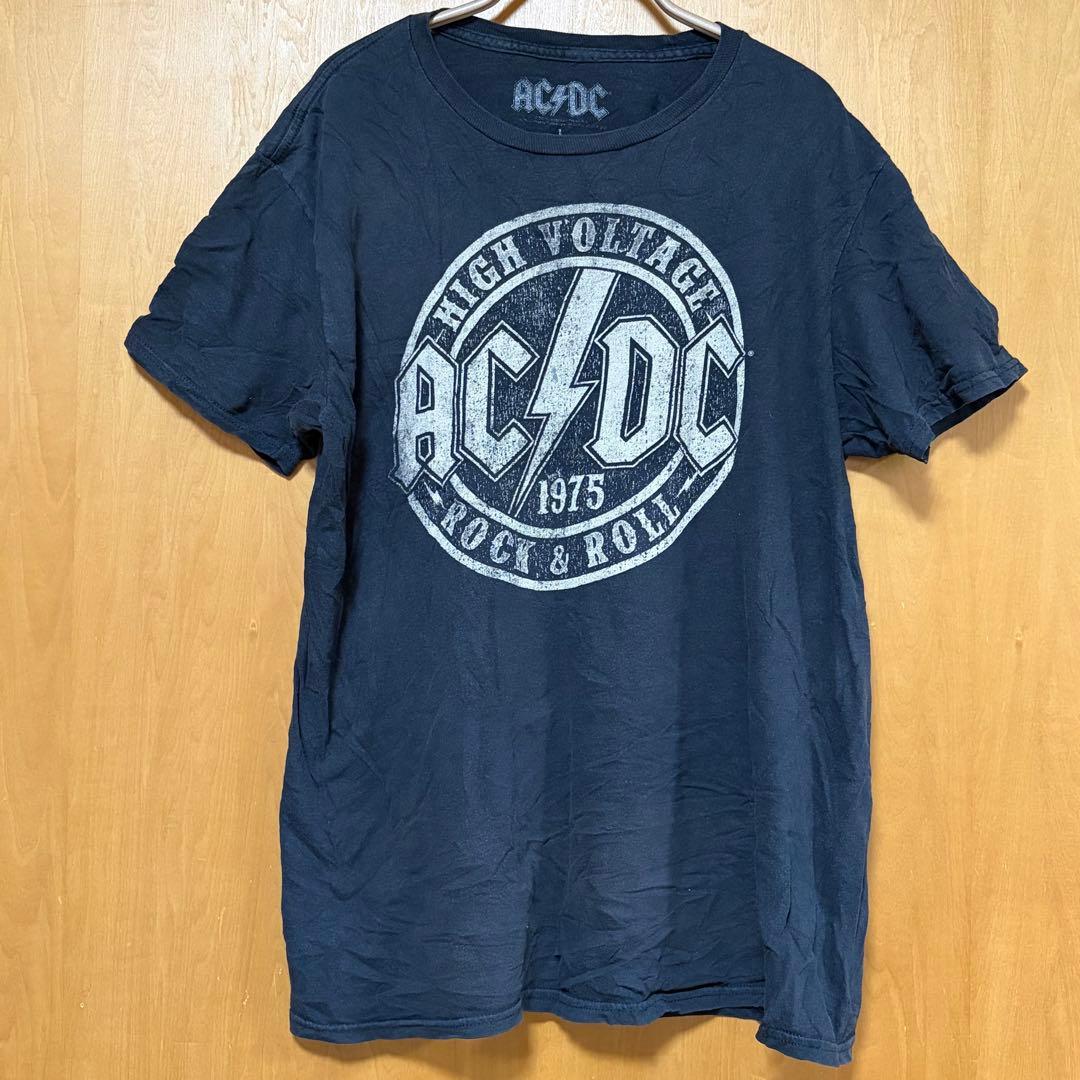 AC/DC HIGH VOLTAGE Tシャツ 1975 ブラック黒