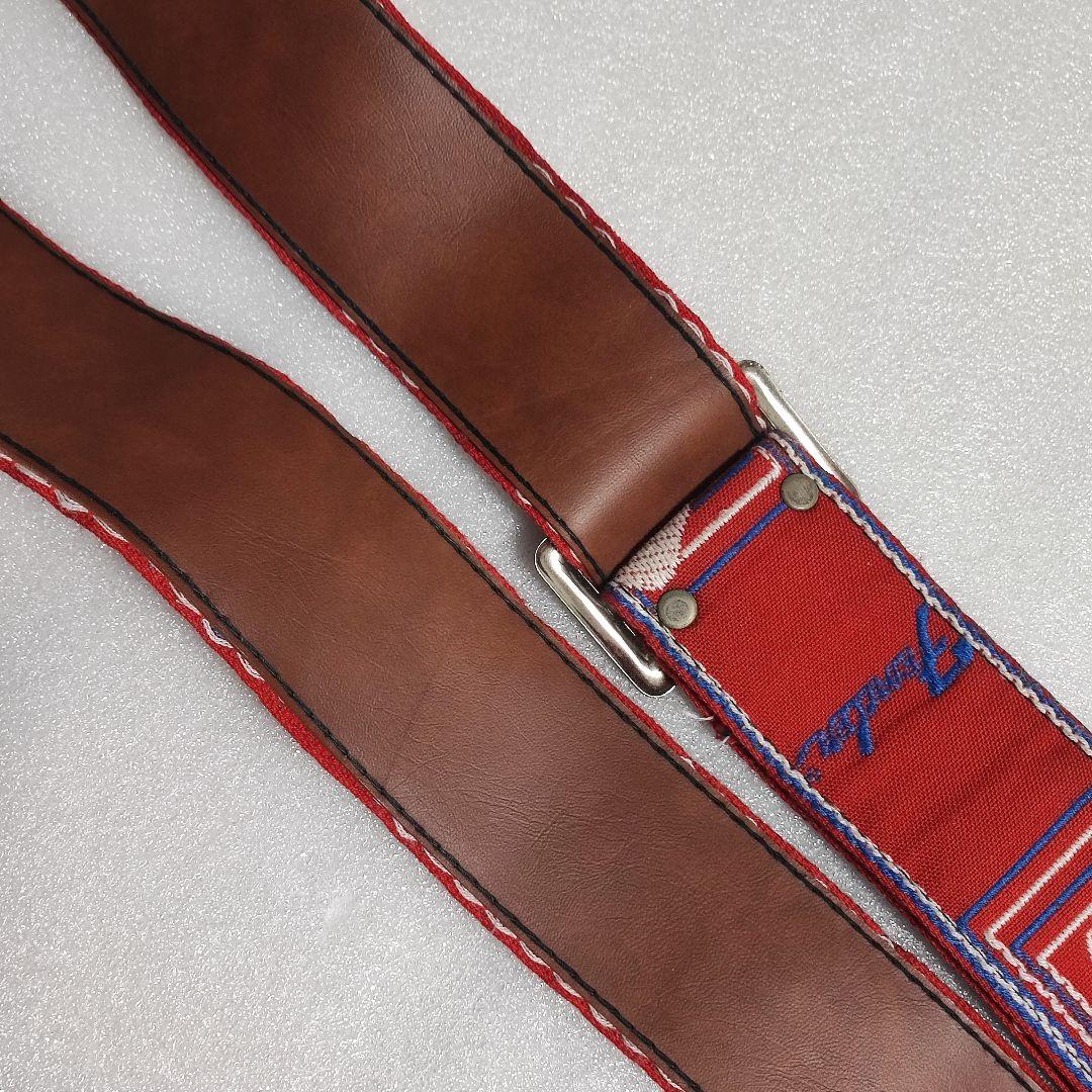 モノグラム　レッド　初代　横ロゴ　逆ロゴ　vintage　ストラップ　ギター