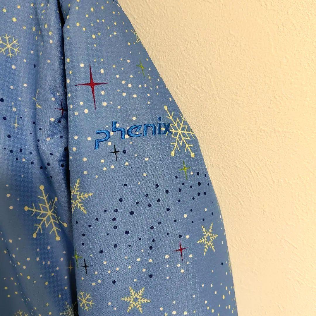 【新品】Phenix スキーウェア 150 140 雪結晶　ブルー ×レッド上下