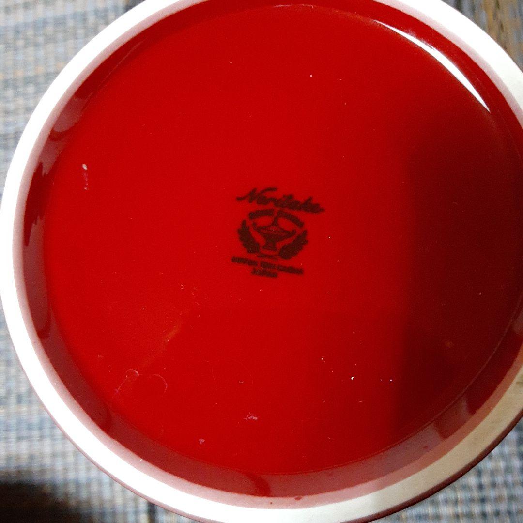 古い辰砂薔薇画ノリタケ花瓶/オールド昭和レトロ朱紅ボーンチャイナ/茶華道活花磁器