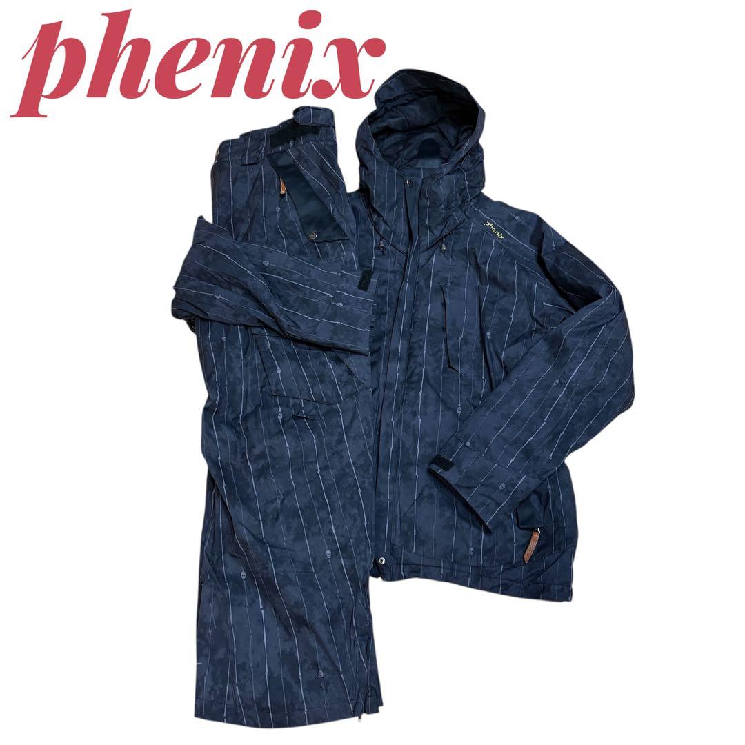 【セットアップ】phenix スキーウェア 上下セット メンズ　L ドクロ　黒