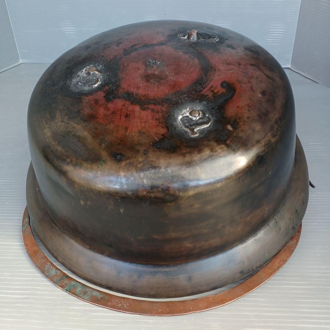 昭和レトロ　銅鍋　吊り鍋　直径約32㎝　銅製　囲炉裏鍋　匿名配送