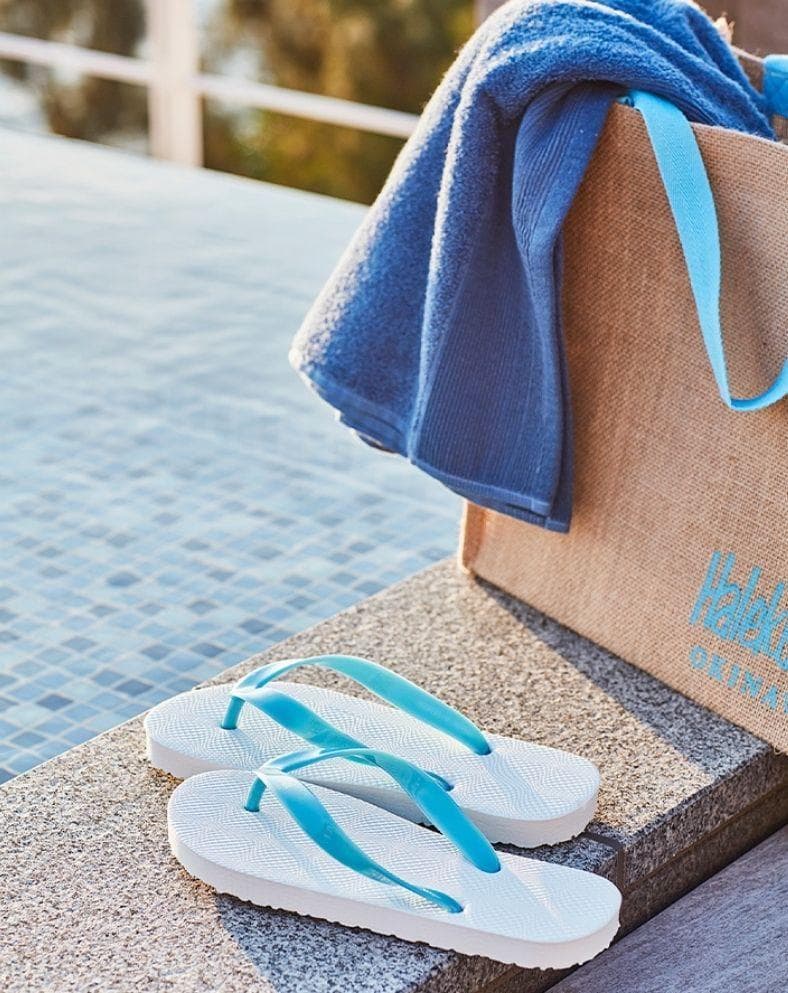 ハレクラニ沖縄 オリジナルビーチバッグ＆ビーチサンダル ファミリーセット