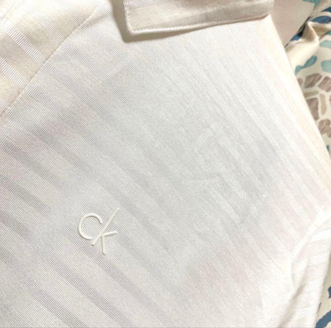 新品　カルバンクライン　ゴルフ　ゴルフウェア　日本製　長袖ポロシャツ　ホワイト