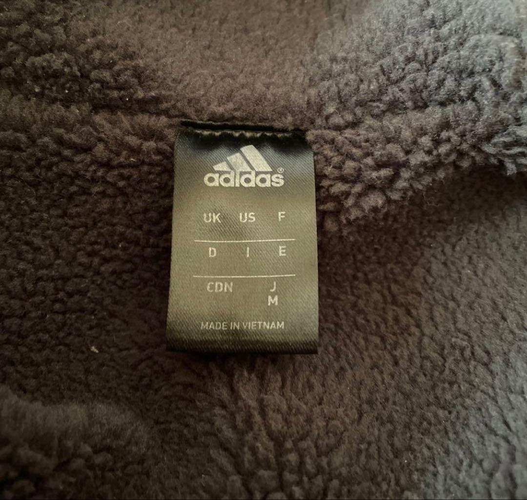 adidasベンチコート　ロングコート　青